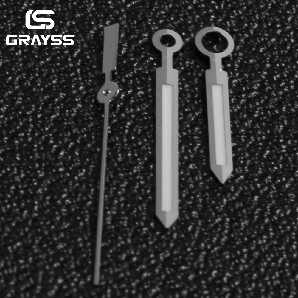 New Green Luminous Silver Watch Hand Needles Fit 31mm Dial for NH35A NH36A Movement Accessories Watch Parts