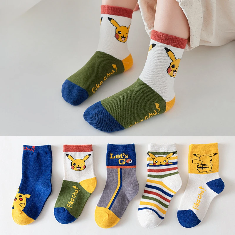 5 Double Spring and Summer New Children's Fashion Fun Casual Cartoon Boy Comfortable Thin Mesh Breathable Cotton Socks