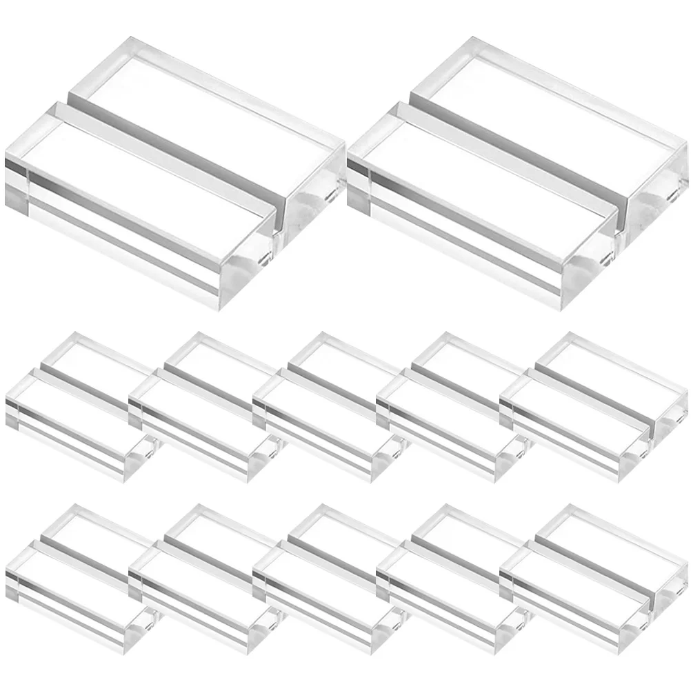 

12 pcs Acrylic Business Card Holder Wedding Table Number Stand Display Menus Photos Cards Banquets Restaurants