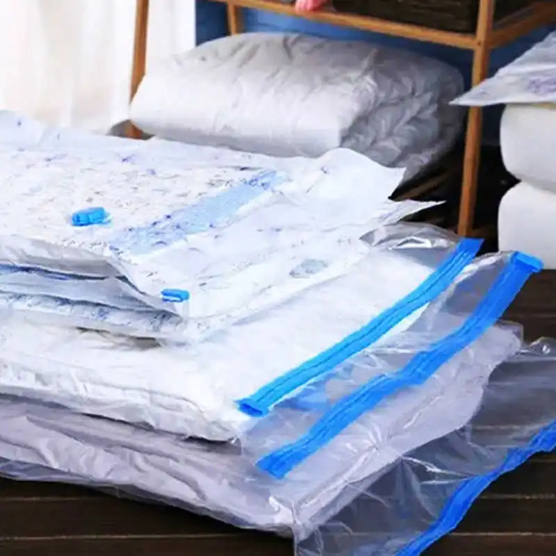 

5 Pack Vacuum Compression Bag For Clothes 40x60cm 60x80cm Transparent Space Saver Wardrobe Suitcase Luggage Reuse Storage Bags