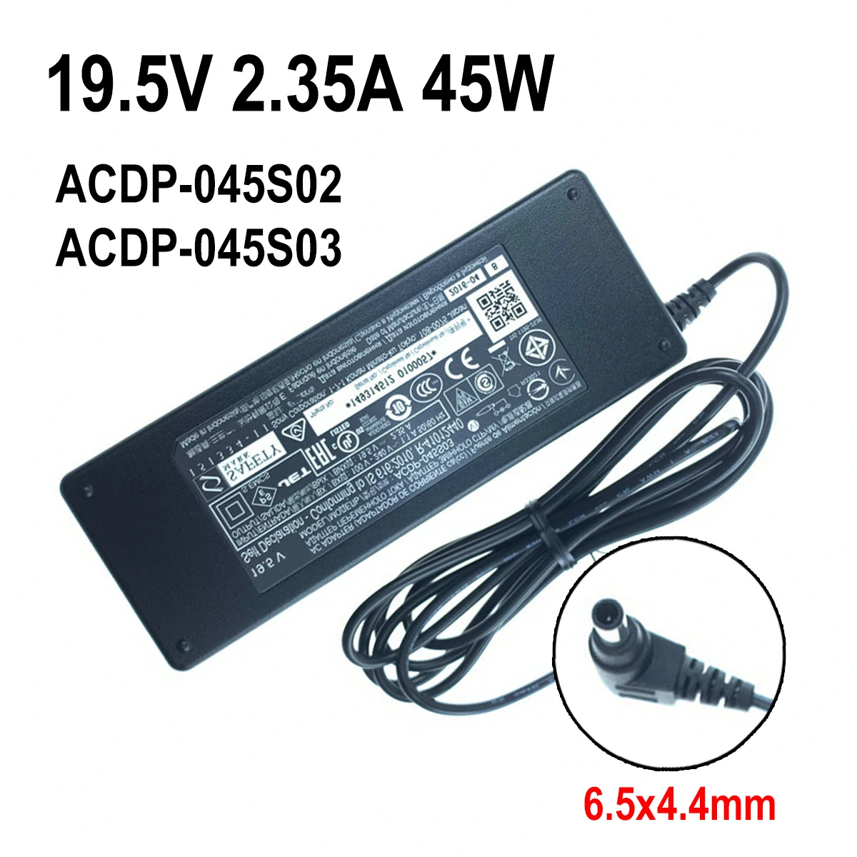Imagem -01 - Adaptador ac para Sony tv Kdl32w6000 Led Monito Acdp045s01 Acdp-045s02 Acdp-045s03 Carregador de Alimentação 45w 19.5v 2.35a adaptador ac para sony tv kdl32w6000 led monito acdp045s01 acdp 045s02 acdp 045s03 carregador de alimentacao 45w 195v 235a 01