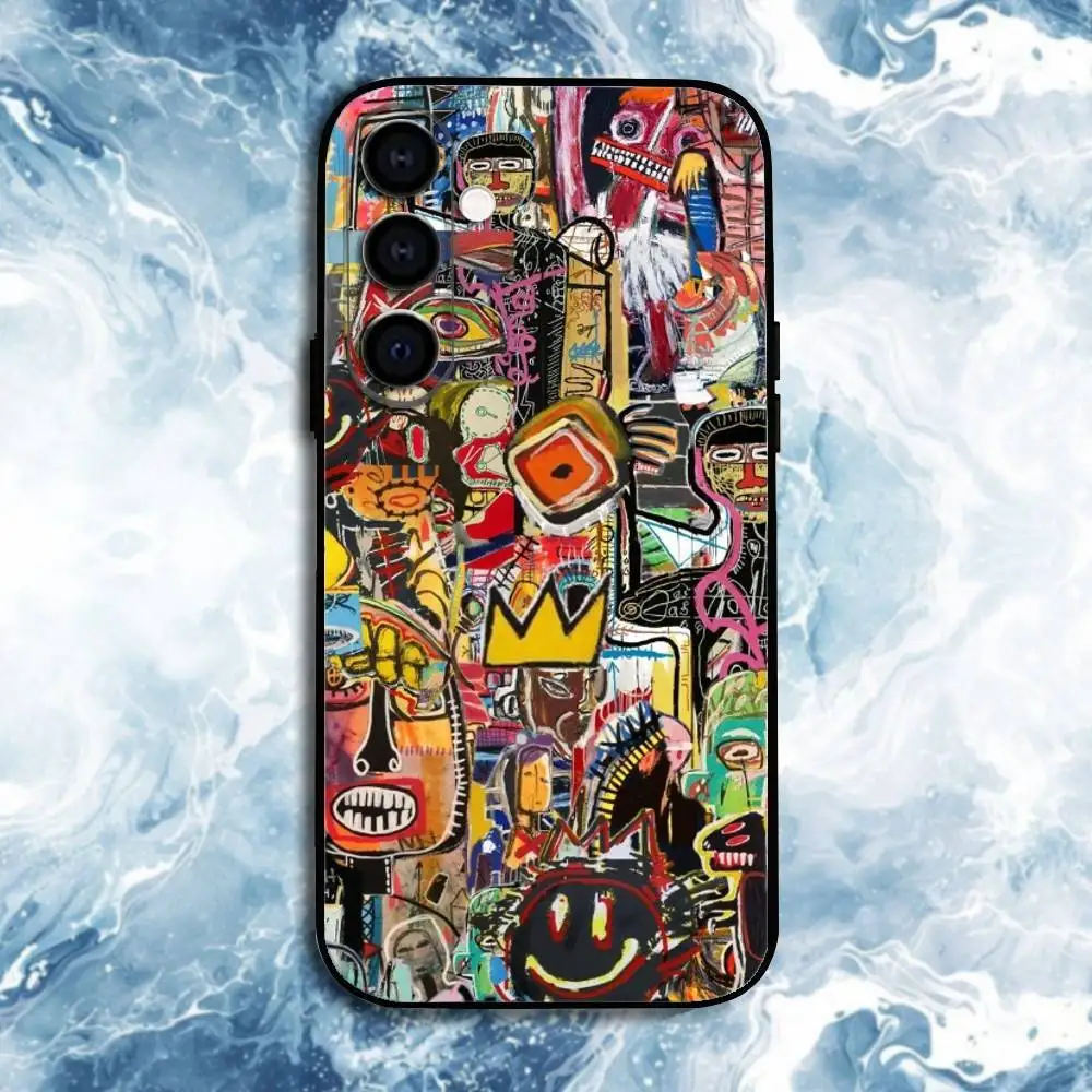 เคสโทรศัพท์ J-Jean-M-Michel B-BasquiatS สำหรับ Samsung Galaxy A73,A72,A71,A70,A53,A52,A51,อื่นๆ เคสสีดำนุ่ม