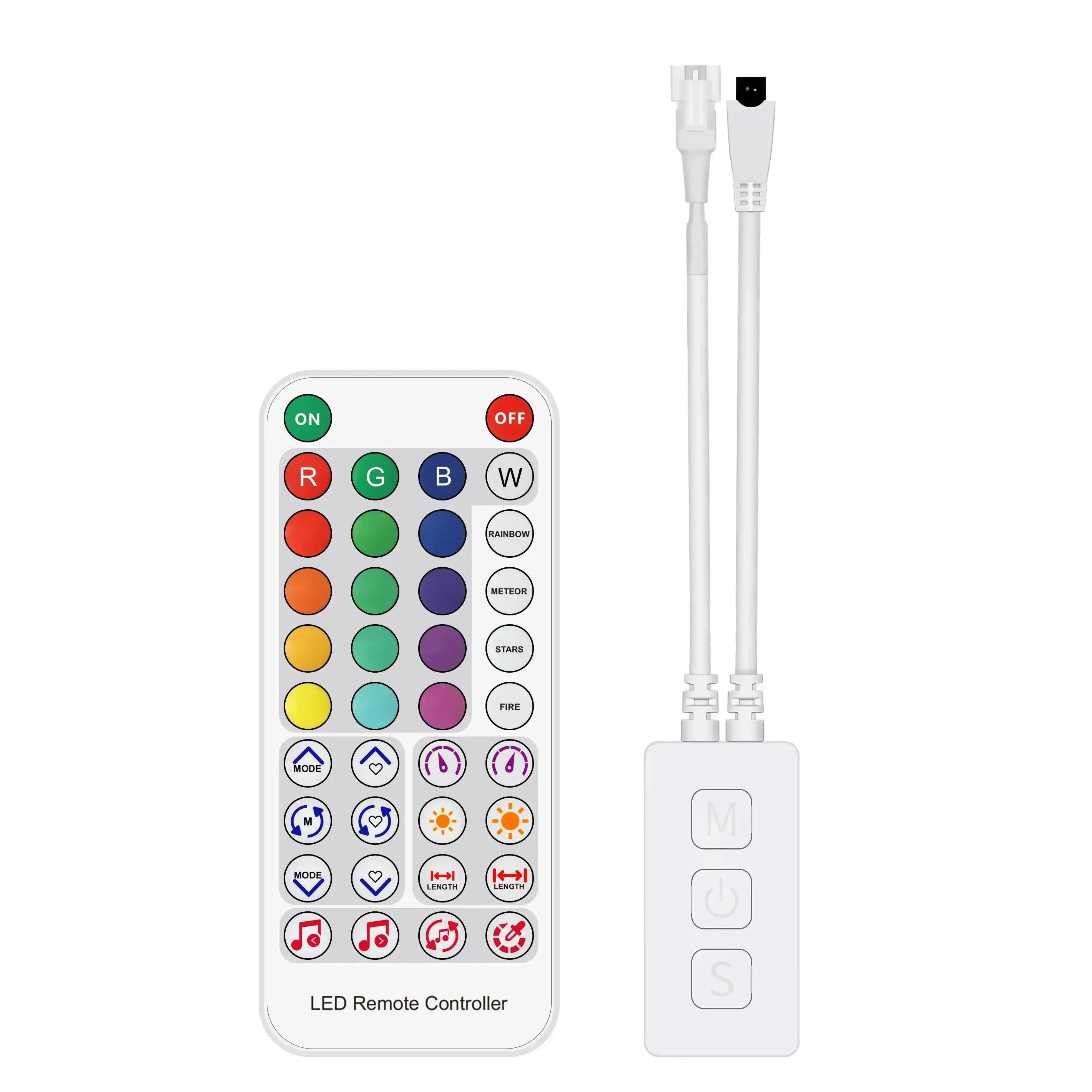 

SP611E RGB LED Controller Music Bluetooth APP IR38 Keys Built In Mic For WS2812 WS2811 WS2812B ARGB LED Light Strip DC5V-24V