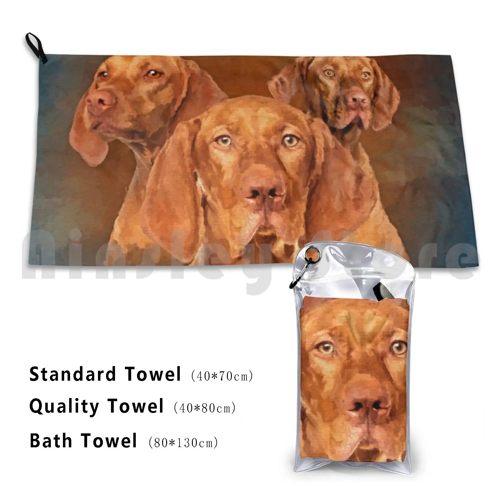 Vizsla-Hungarian Pointer Collage Beach Towel Quick Dry Quality Towel Vizsla Hungarian Vizsla Hungarian Hound Magyar