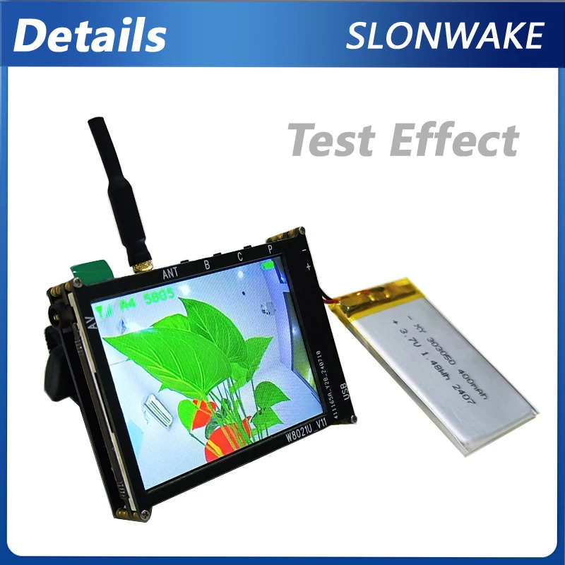 Micro 5.8G 56CH 2.4 Inch LCD 480*320px Auto Search FPV Monitor Build-in Battery For RC Multicopter FPV Drone Part