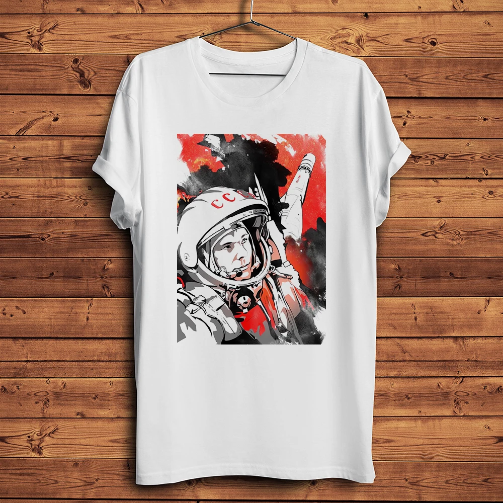 Be first like Yuri Gagarin USSR cccp Funny T Shirt Men Homme Daily Short Sleeve Casual TShirt Unisex streetwear Tee