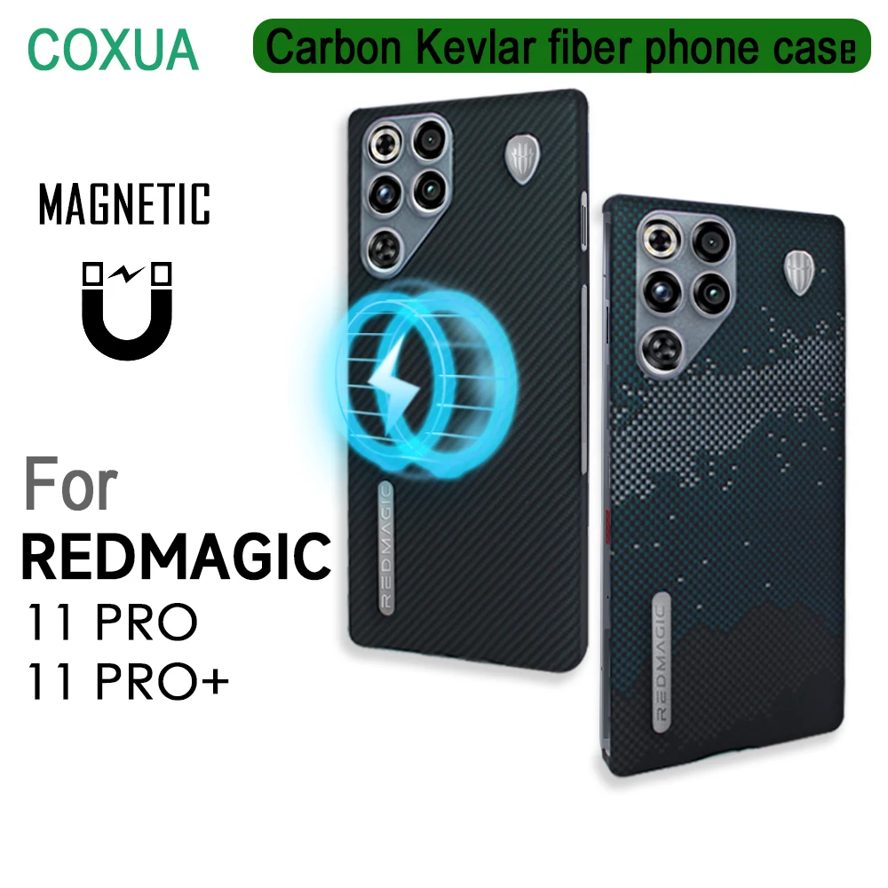 

For Nubia Redmagic 11pro pro+ Magnetic Case Aramid Carbon Fiber Cover Ultra-Thin Lightweight Protective Cover Phone Accessories