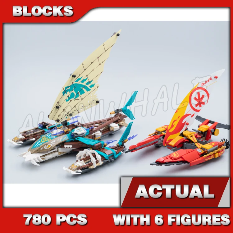 

780pcs Island Shinobi Catamaran Sea Battle Rumble Thunder Keepers Separate Boat 60040 Building Block Sets Compatible With Model