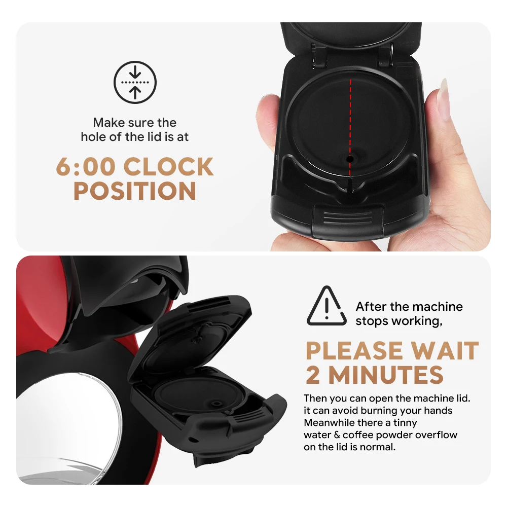 Tazza riutilizzabile per Capsule di caffè compatibile per colori Dolce Gusto Lumio filtro ricaricabile corpo in acciaio inossidabile coperchio