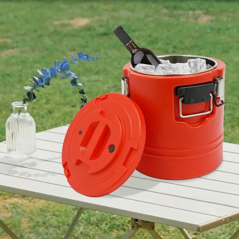 

Red 15L/13.62 QT Modern Insulated Bucket, Insulated Soup Container With Lid