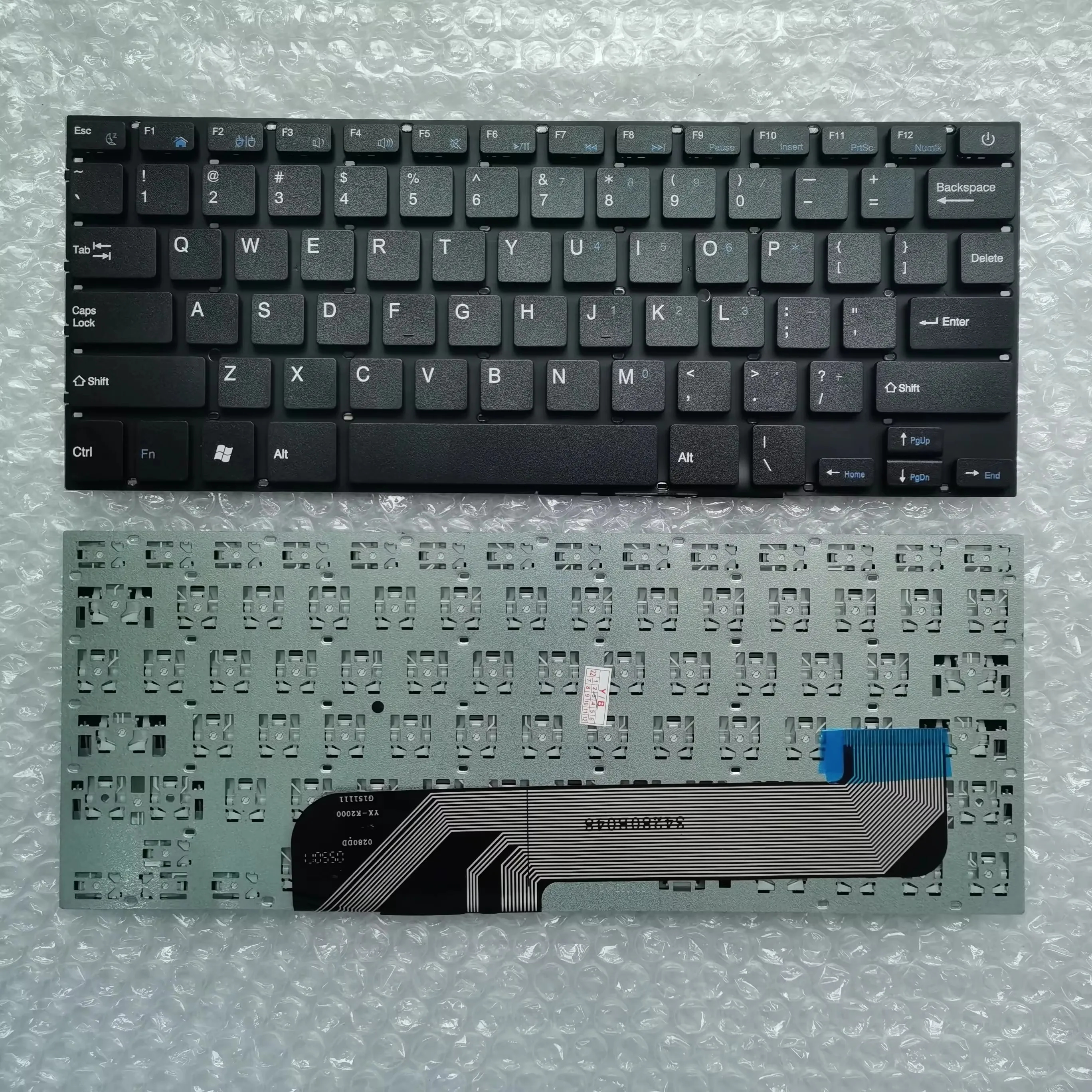 XIN for Axioo MyBook 14 p401 Laptop Keyboard US  Black with White Printing