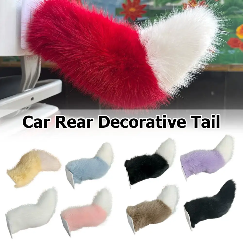 Künstlicher Fell-Schwanz als Auto-Dekoration, Niedliches Flauschiges Heck-Stoßstangen-Ornament, Lustiges Flauschiges Tier-Schwanz-Accessoire für Auto, LKW und Roller – Detail 11