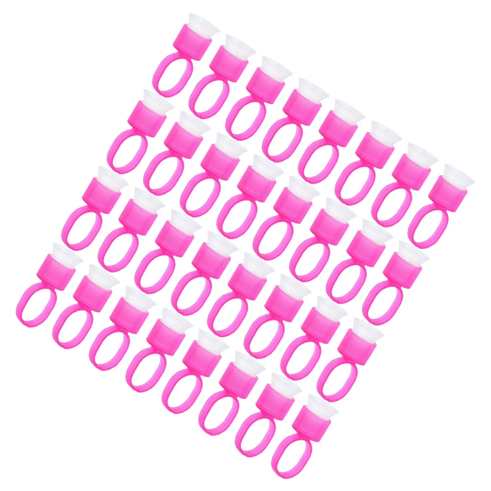 50 szt. Pierścieni na klej do rzęs, odporne plastikowe pojemniki na klej do rzęs, akcesoria do przedłużania rzęs, pierścienie na pigment do tatuażu.