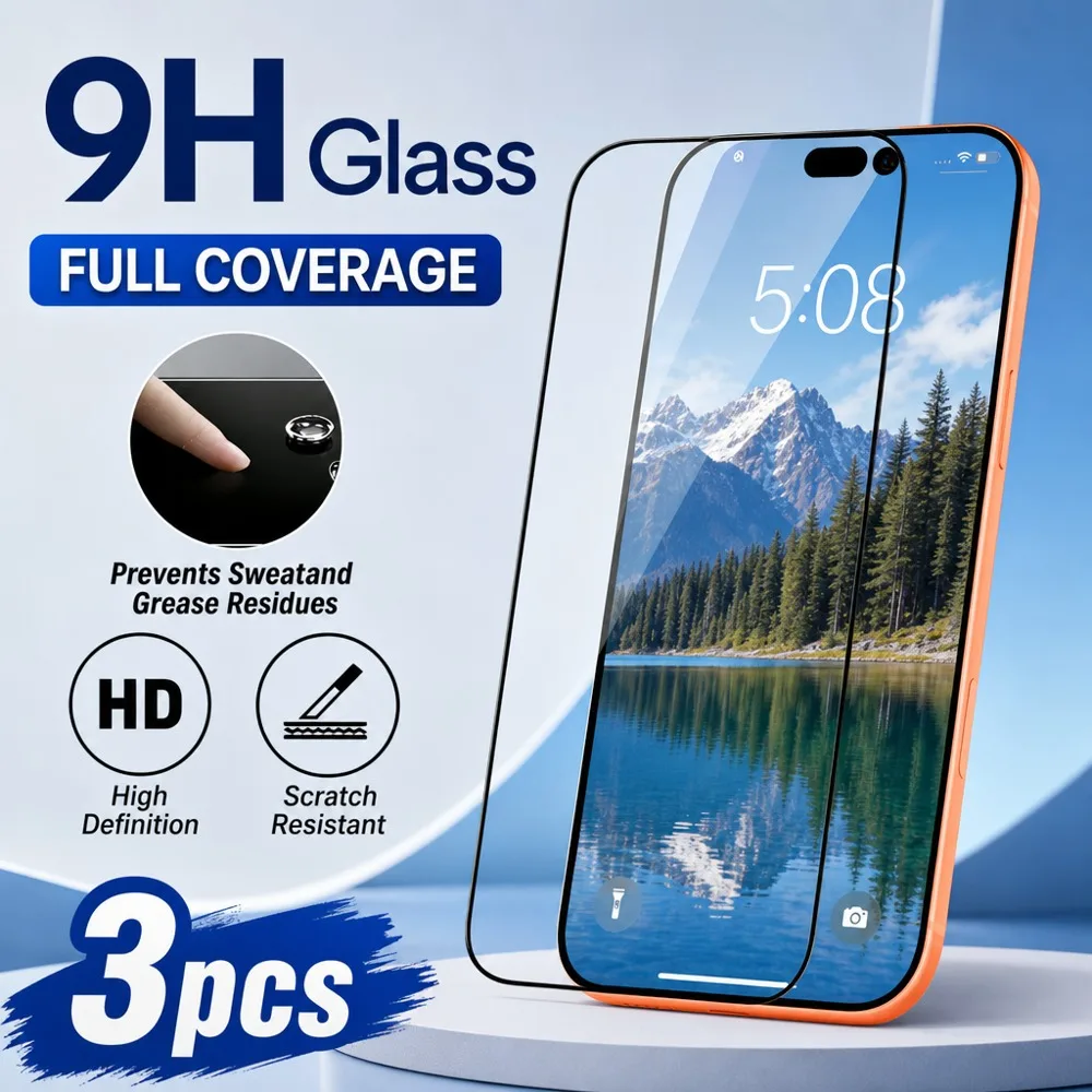 3 Stück Panzerglas für iPhone 11 12 13 14 15 16 17 18 Schutzfolie für iPhone 11 Pro 12 Pro 13 Pro 14 Pro 15 Pro 16 Pro 17 Pro 18 Pro