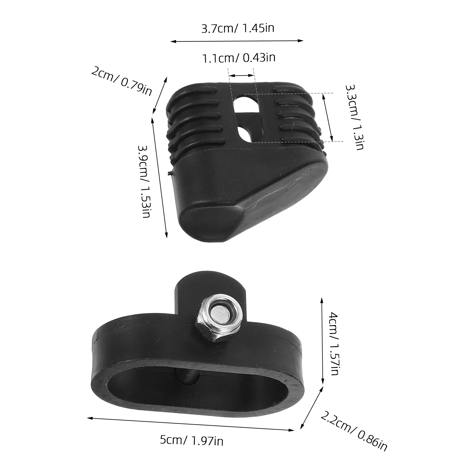 2Set Recliner Assembly Clip Folding Chair Connector Black Heavy Duty Repair Parts Replacement Outdoor Furniture Feet Protector view 2