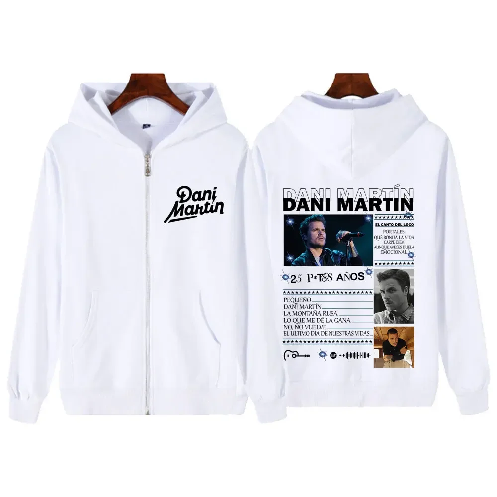 Dani Martin Album Tour Merch Zipper Hoodies Men's Women Fashion Hip Hop Oversized Sweatshirt Punk Thick Vintage Zip Up Pullover