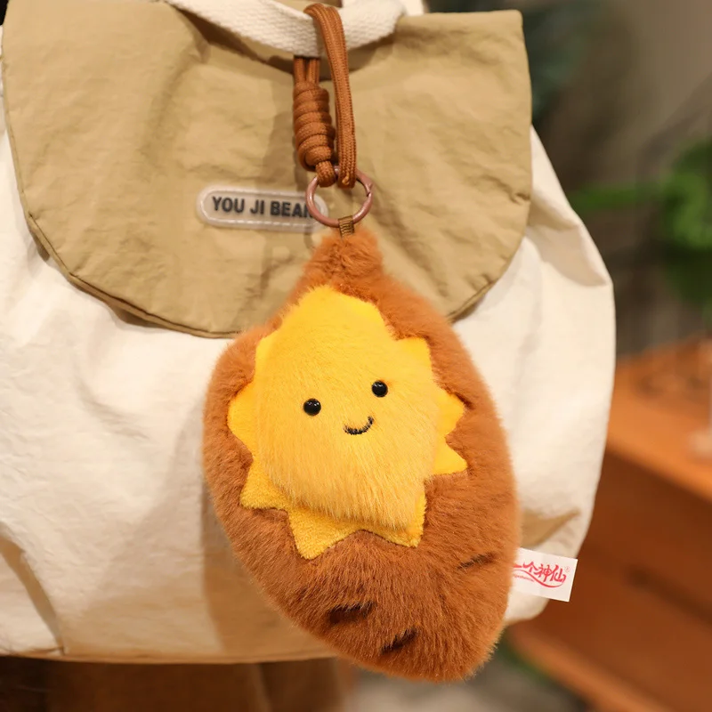 18CM Kawaii Kreskówkowy Symulowany Anime Ziemniak Pluszowy Breloczek Zabawka Ręcznie Robiona Lalka Ziemniak Prezent na Festiwal dla Dzieci