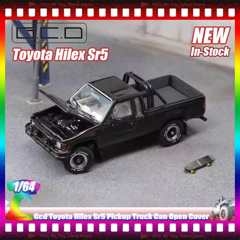 

Новый Gcd 1:64 Toyota Hilex Sr5 Пикап, литая под давлением модель из сплава, имитация может открыть крышку, детская игрушка в подарок, игровой автомобиль