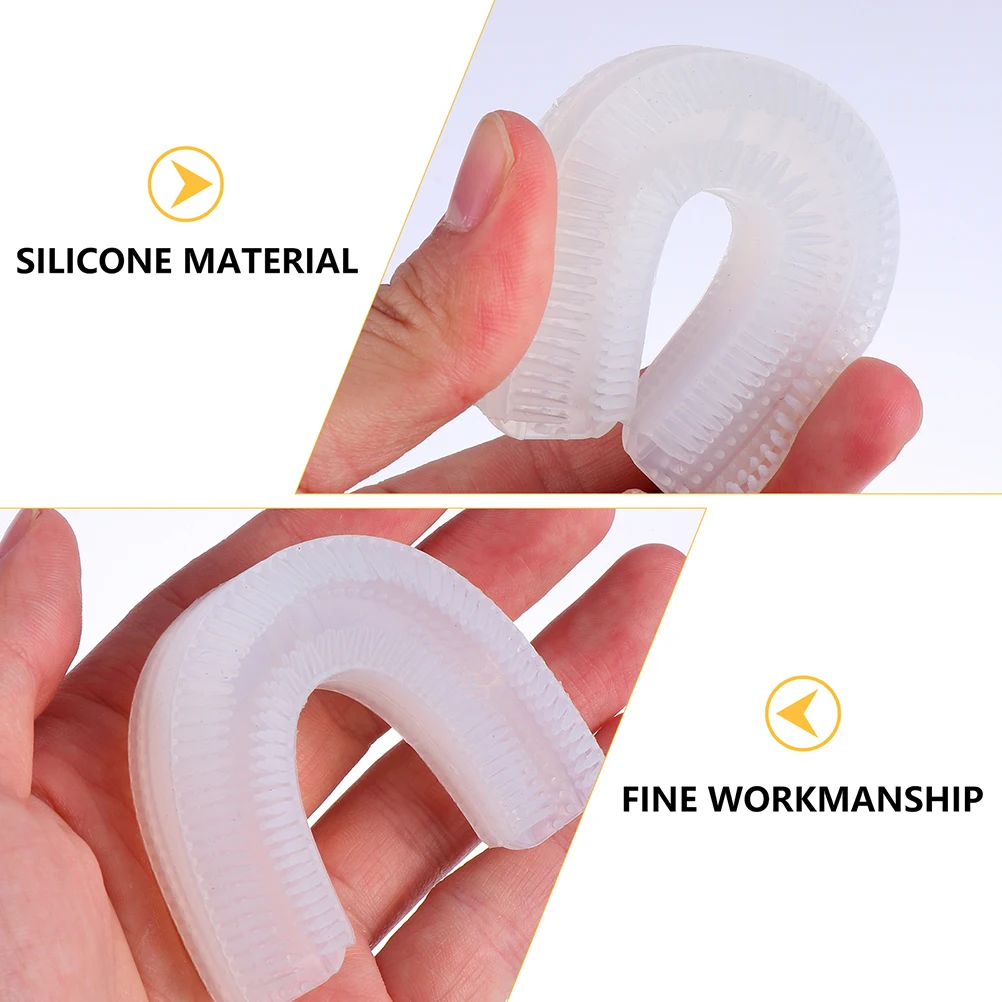 

2pcs U-Shape Toothbrush Head Silicone Replacement For Electric Toothbrush Whitening Cleaning Accessory U Type Brush Head