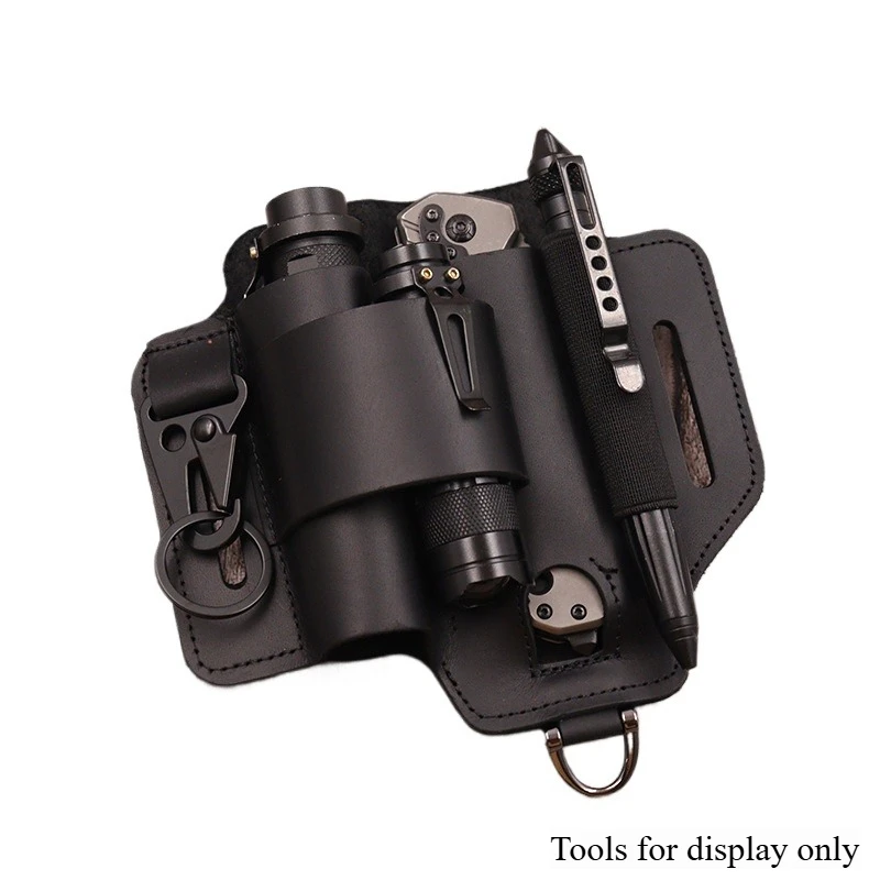 

Мультитул-футляр, карманный мини-нож для хранения, кожаный чехол, многофункциональная портативная поясная сумка для хранения, однотонный набор инструментов на поясе