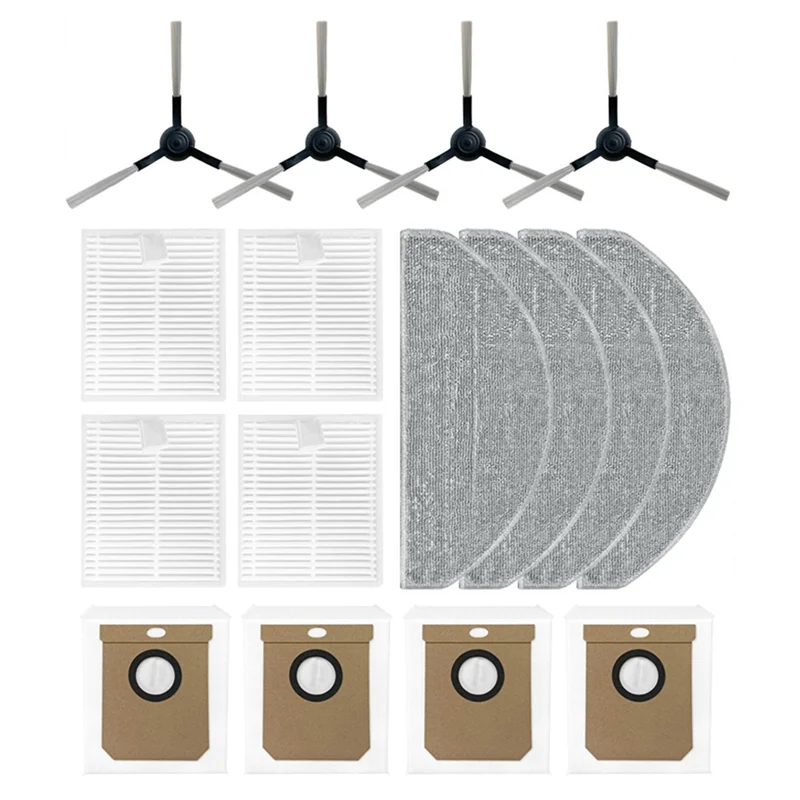 For Roidmi Eve CC/SDJ12RM Robot Vacuum Replacement Accessories Side Brush Hepa Filter Mop Cloth Dust Bag-Y48A
