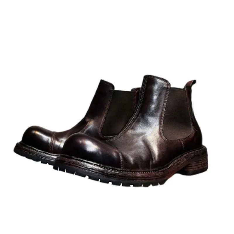 أحذية جلدية فاخرة للرجال، أحذية متينة من جلد البقر وجلد الحصان للأعمال والأنشطة الخارجية AJ3105