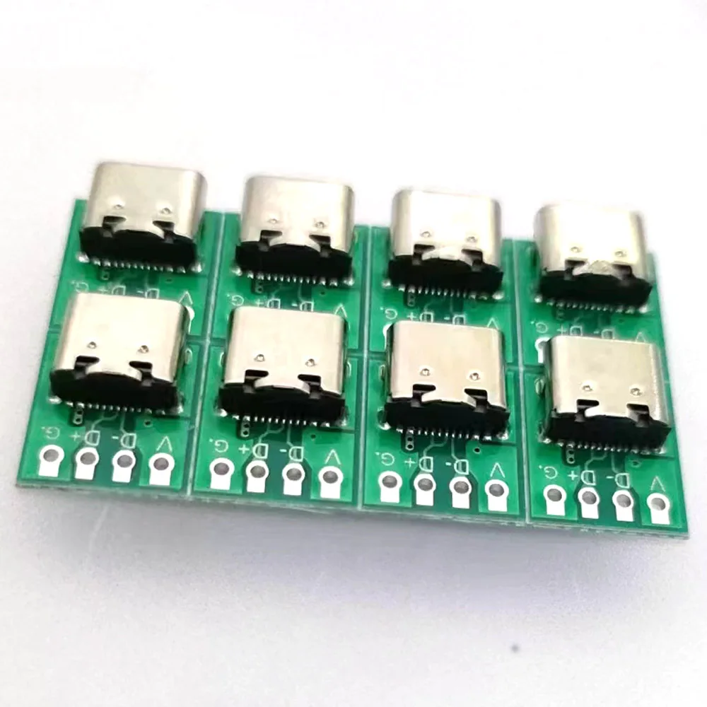 

USB 3.1 Type C Connector 16-Pin Test PCB Board Adapter 16P Connector Socket for Data Cable Lead Cable Transfer DIY