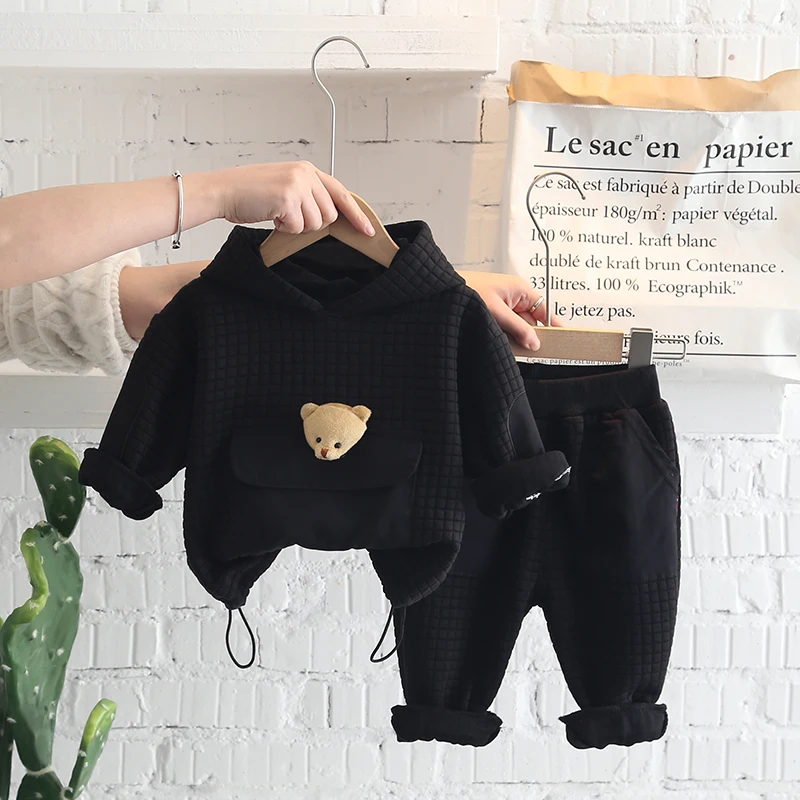 

Baby Boys Girls Clothing Sets 2024 Spring Toddler Kids Outfits Infant Hoodie Pants 2 Pieces Suit Sportswear Children Clothes