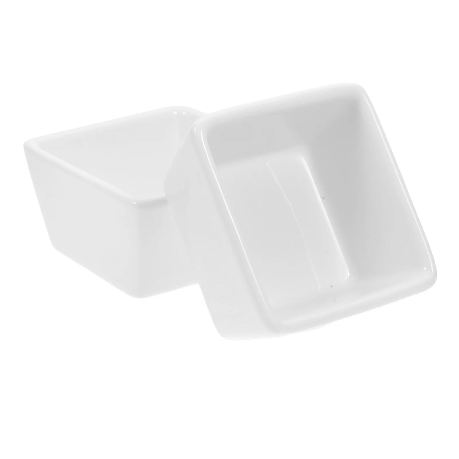 

2Pcs Cube Ceramic Candy Cans Square Candy Containers Snack Holders Food Storage Household Dried Food Containers