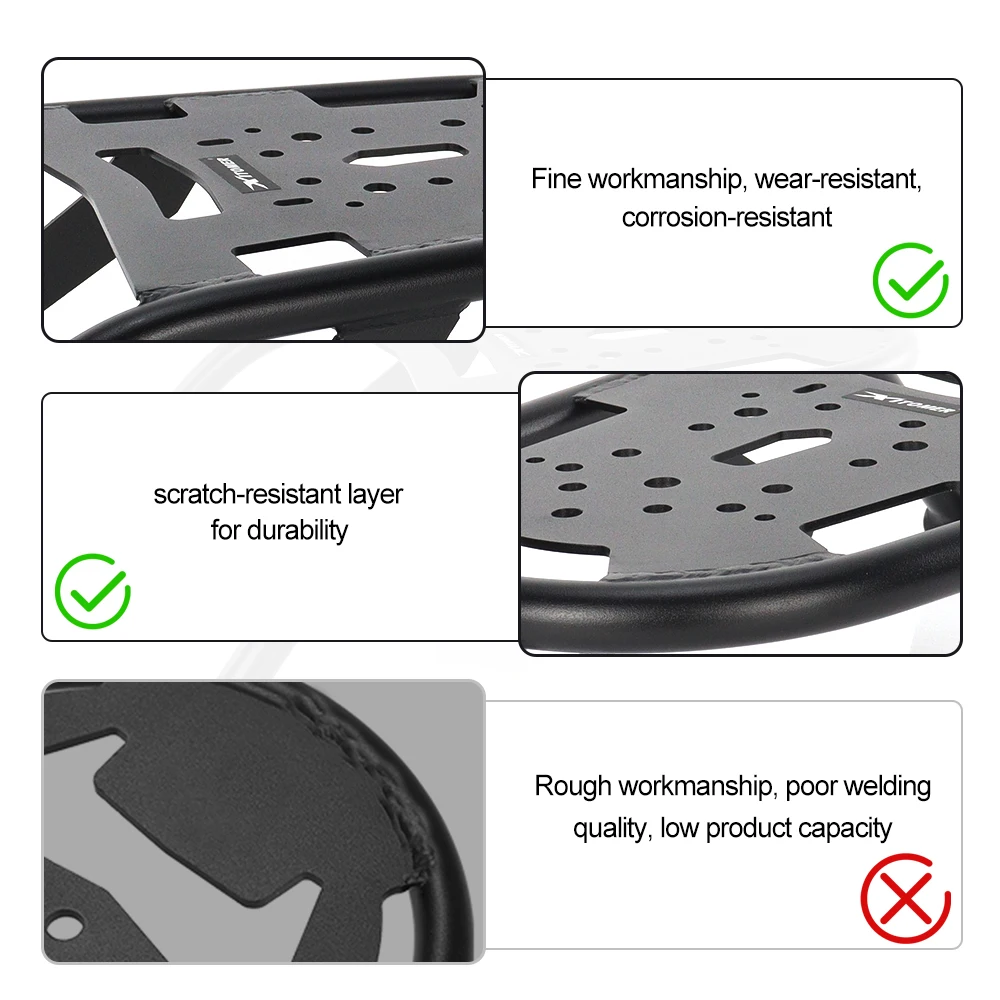 Motorcycle Black Steel Rear Luggage Carrier Rack Fit For Yamaha XT250 XT 250 2008-2025 Cargo Rack Storage Top Case Support