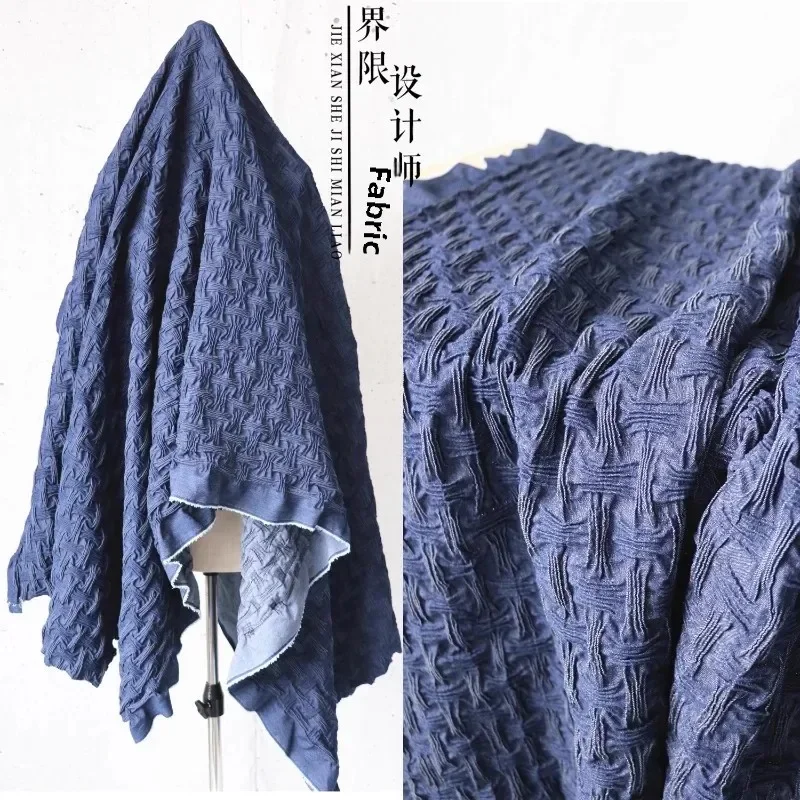 Washed Denim Fabric Creative for Clothing Graduation Design Background Cloth Designer Handmade Diy Sewing Material