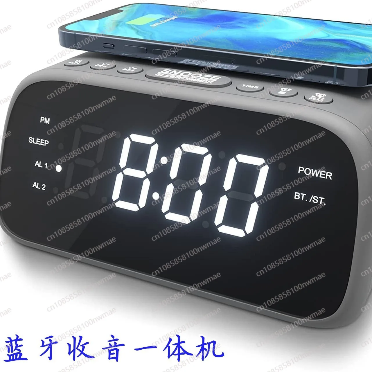 

Bluetooth radio all-in-one, dual stereo speakers, wireless super fast charging, dual alarm clocks