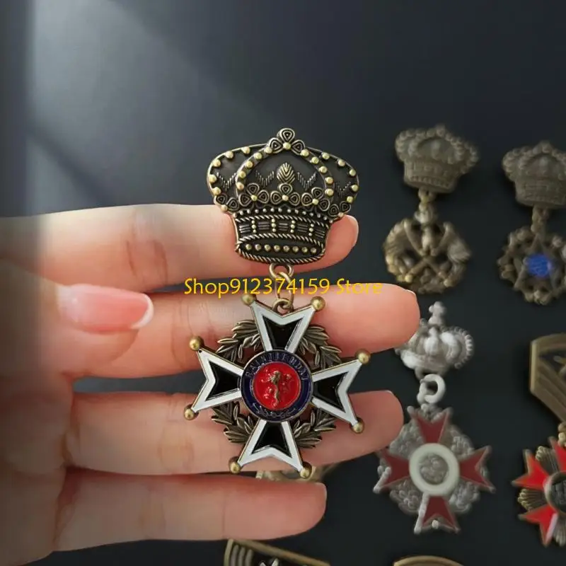 

G5AE Historic Martial Brooch Pin Metal Badge For Antique Collectors And Fans
