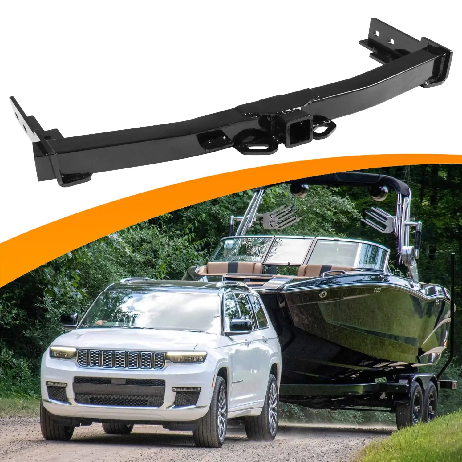 

Class III 2" Trailer Hitch Receiver For 2021-2024 Jeep Grand Cherokee L 3-ROW
