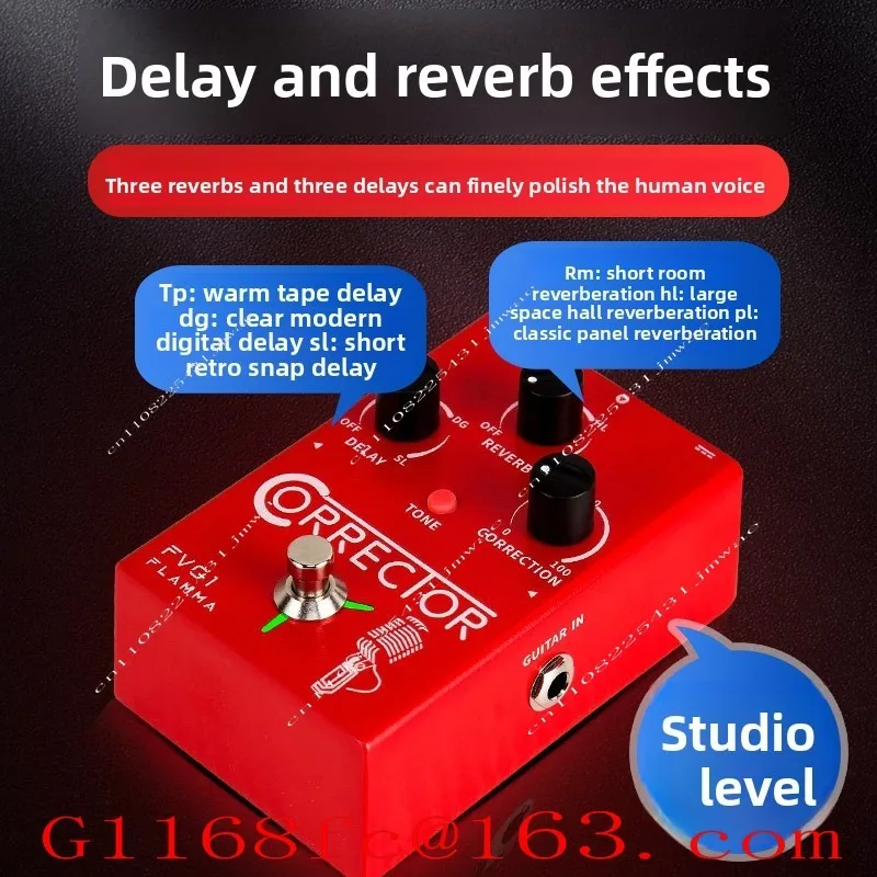 Wooden Guitar Single Effect Device FV-01 Human Voice High Correction Delayed Reverberation Effect