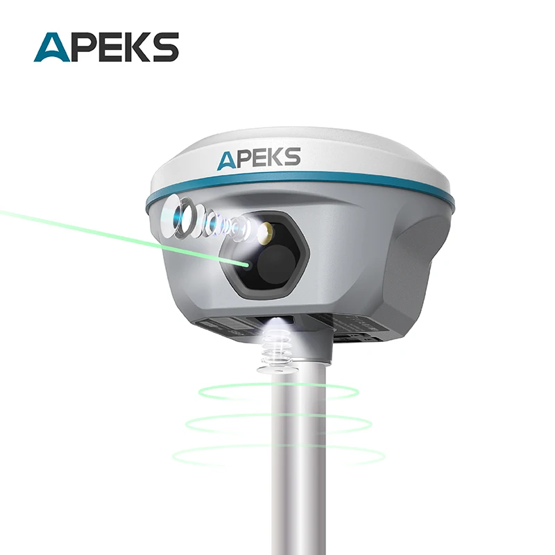 APEKS AP40 Laser+ RTK GNSS Receiver International Version 120M Laser 1408Ch 120° IMU Dual Camera AR Stakeout DGPS Surveying