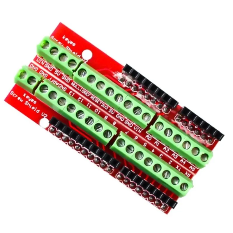 Arduino UNO R3용 1PCS 스크류 쉴드 V2 스터드 터미널 확장 보드(이중 지원)