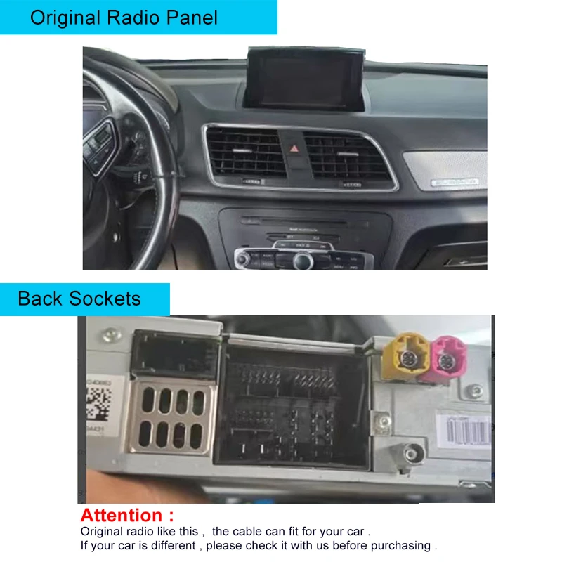 16Pin Car Wire Harness Canbus Box Android Radio Stereo Power Cable Decoder Adapter For Audi Q3 2012-2018 Low Config