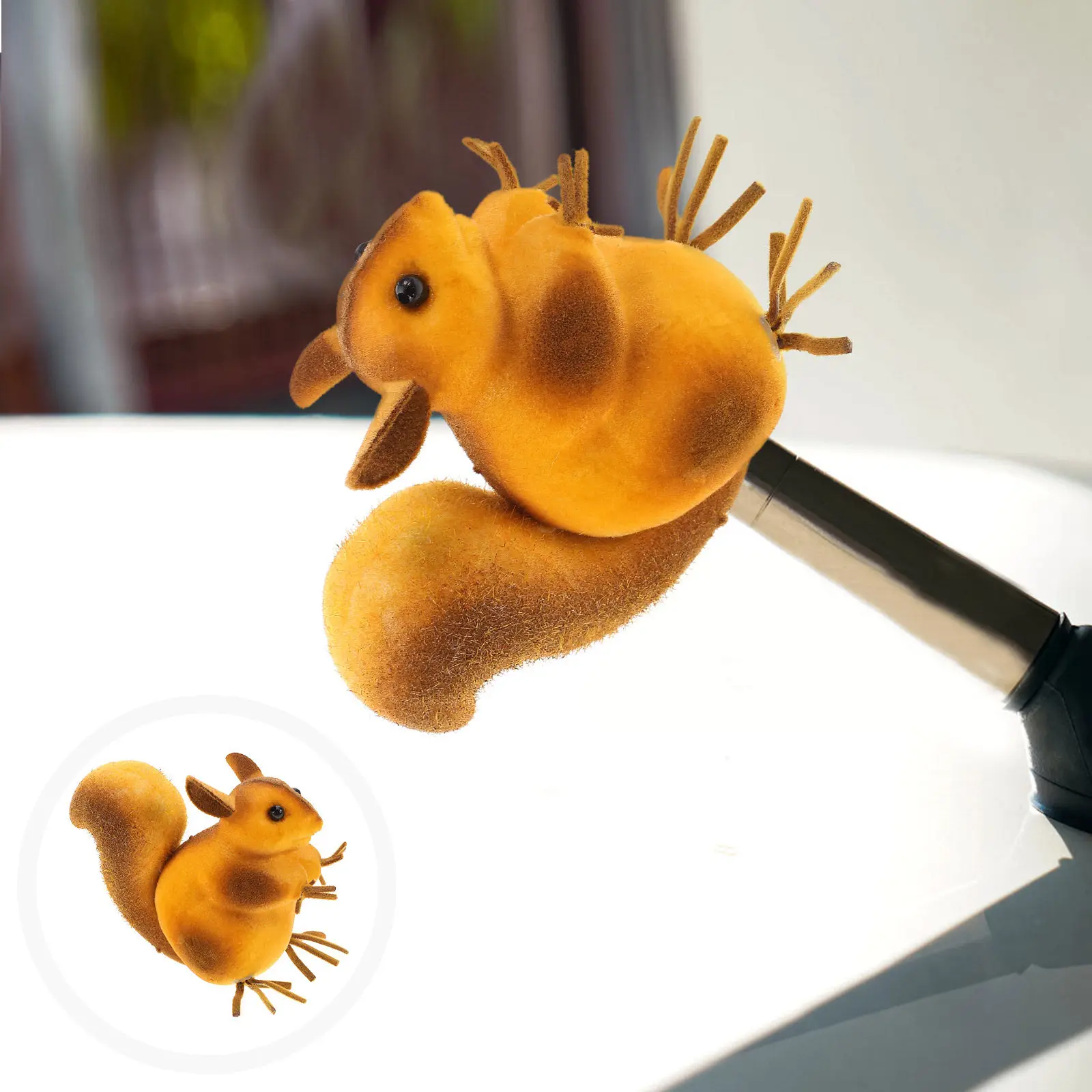 

Adorable Cartoon Squirrel Car Antenna Toppers Weather Resistant Easy Decorative Accessories Brake Caliper Socket