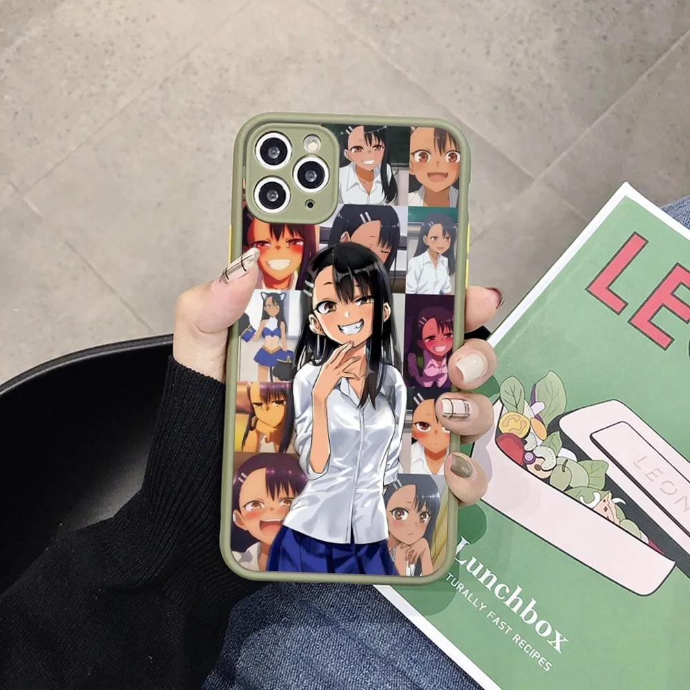 Nagatoro San Anime Phone Case for iPhone 14 11 12 13 Mini Pro Max 8 7 Plus X XR XS MAX Translucent Matte Cover