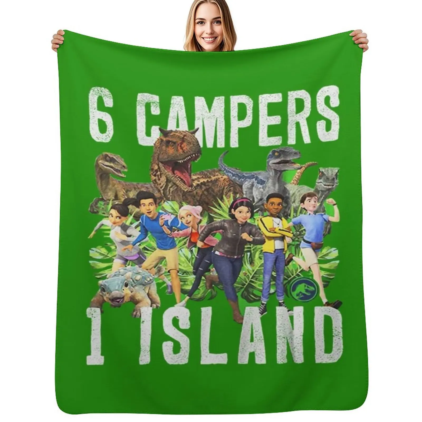 

Jurassic World Camp Cretaceous gift for kids baby girl bumpy jurassic world camp cretaceous stuffed animal Throw Blanket