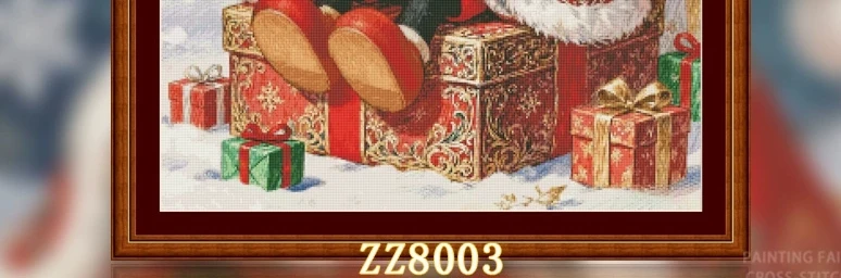 

ZZ8003- Christmas 11CT 14CT 16CT 18CT Print On Canvas Cross Stitch DIY Set Chinese Pattern Kit Needlework Embroidery 111 Colors