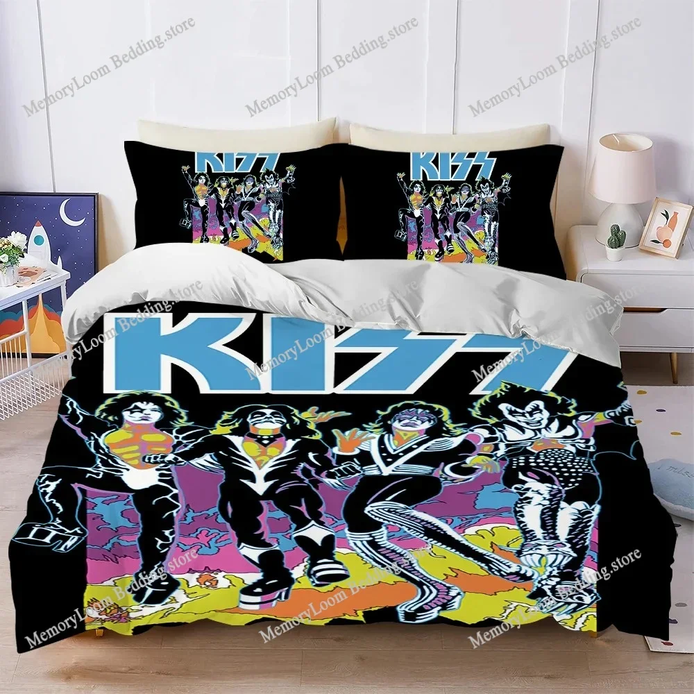 Rock Band K-Kiss Music Duvet Cover Set Home Style Bedding Soft Laundry Cotton Bed Four Seasons Student Dormitory Home Textile963