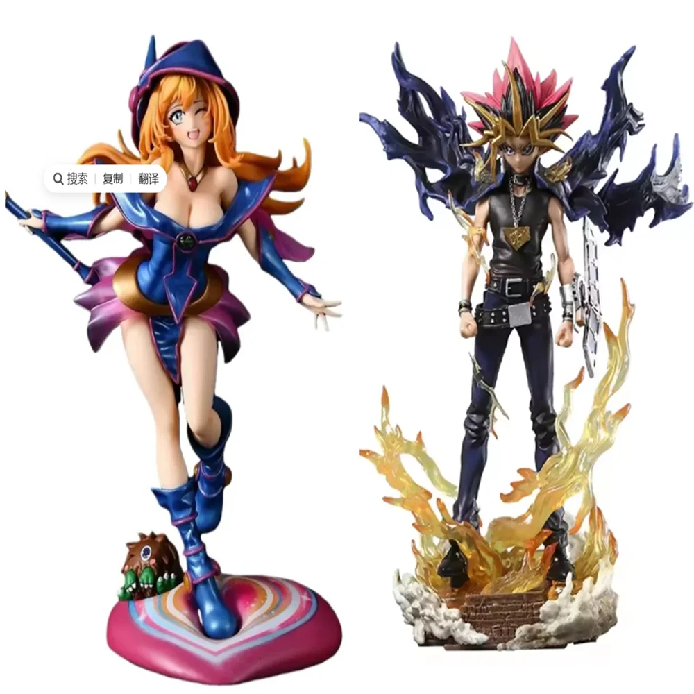 

27cm Yu-Gi-Oh! Duel Monsters Yugi Muto Anime Figure Dark Magician Girl Action Figure Yami Yugi Figurine Model Doll Toy Gift