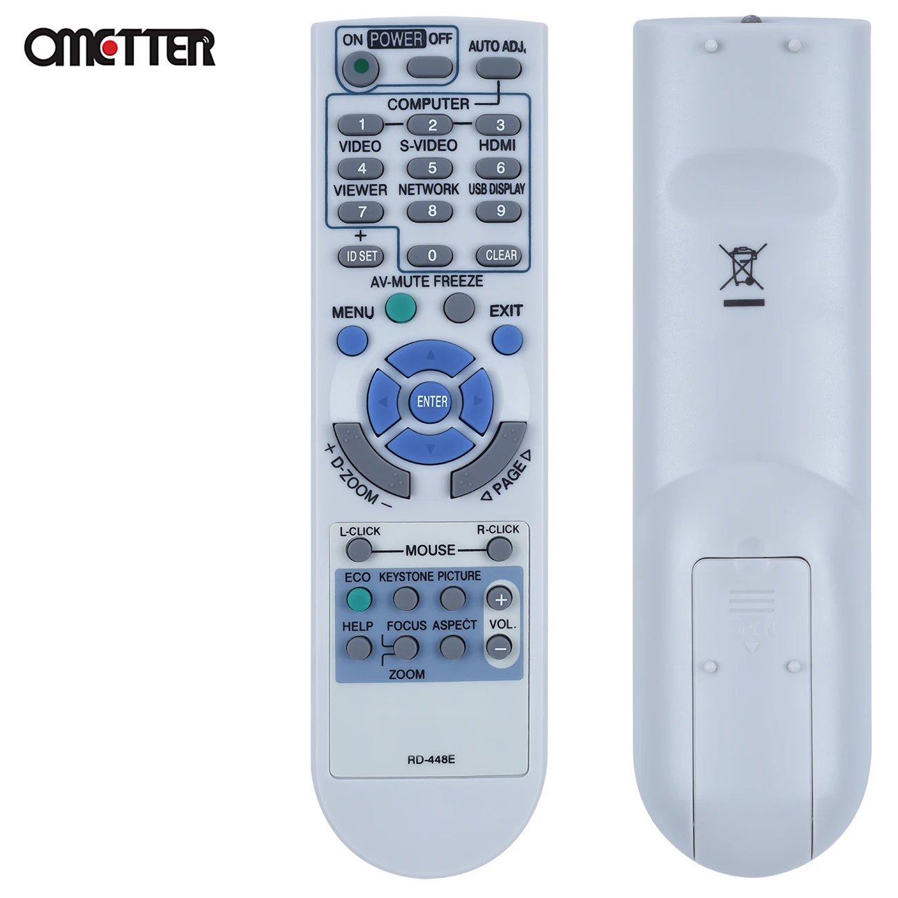 Mando a distancia para proyector NEC, nuevo mando a distancia RD-448E, para M260W, M260X, M300WS, M300XS, NP-M260W, P350W, P350X, VT470, VT480