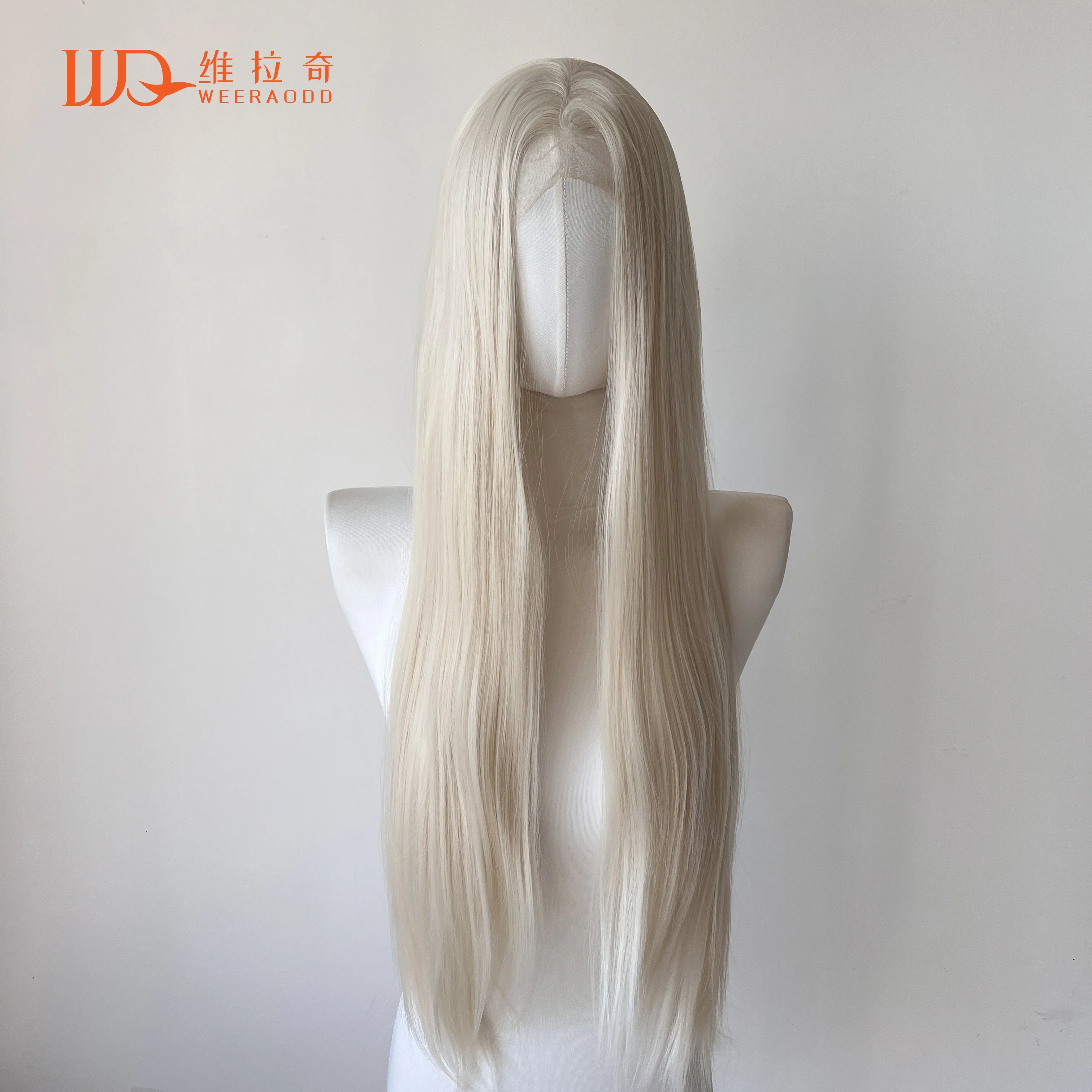 Platinum White Lace Front Wig for Women Long Straight 13*4 HD Lace Wigs Synthetic Wig for Cosplay peruca Women's wigs
