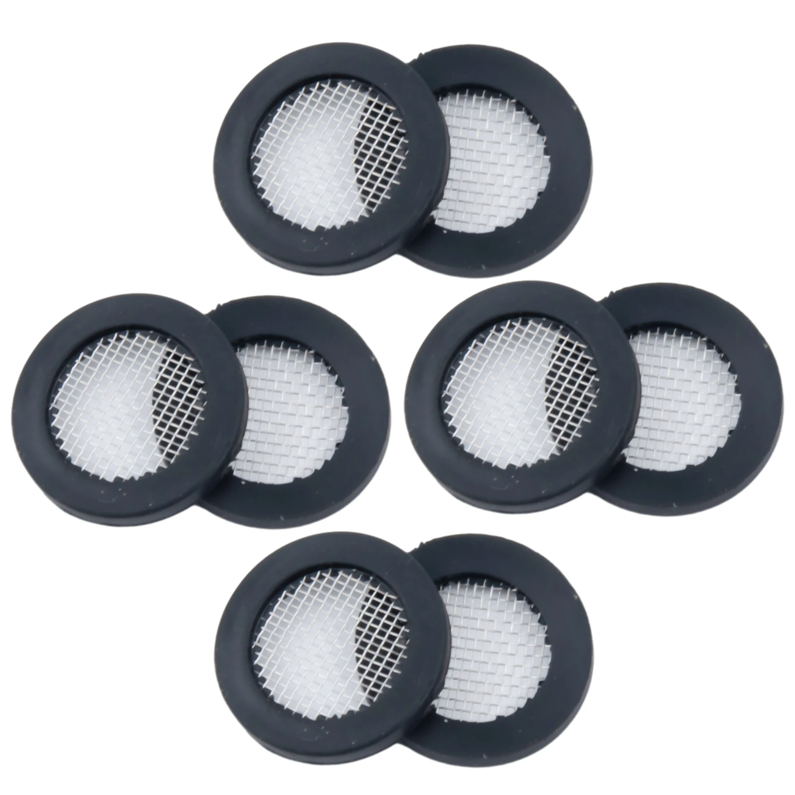 20pcs Stainless Steel Mesh Filter Washer With Rubber Seal For Shower Head Handheld Hose Tap And 1/2 Inch Thread