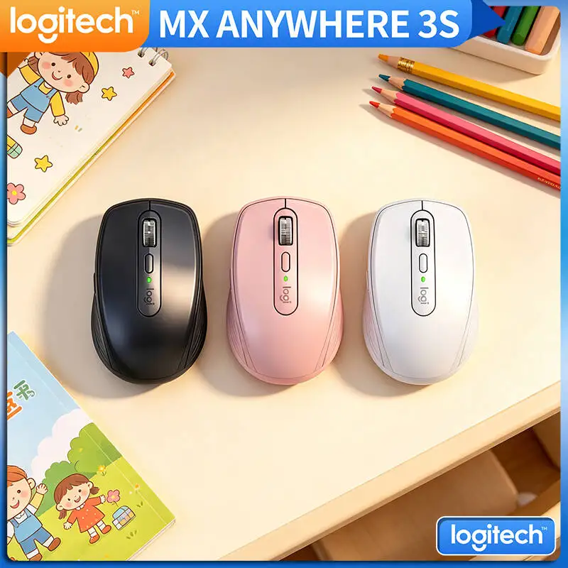 Logitech MX Anywhere 3S Productivity Mouse - 8K DPI Darkfield, MagSpeed Hyper-Scroll, USB-C Quick Charge, Compact Design