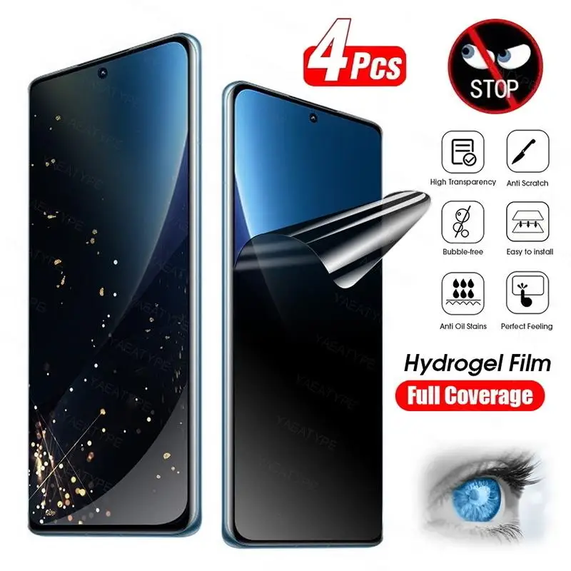 4Pcs Privacy Hydrogel Film For Samsung Galaxy A54 A17 A16 A1