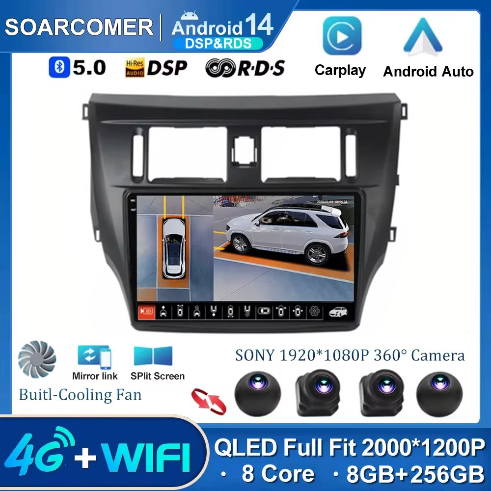 

9'' Android 14 For Great Wall Voleex Tengyi C30 2012 - 2014 DSP IPS Carplay Car Multimedia Player GPS Navigation Autoradio BT